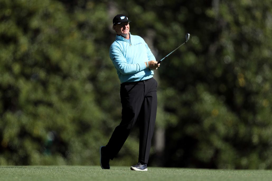 Ernie Els during the second round of The Masters