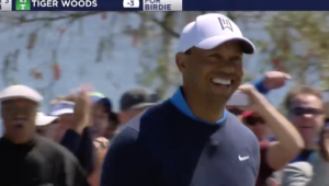 Tiger Woods long putt
