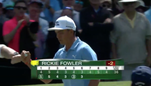 Rickie Fowler saves par