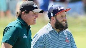 Phil Mickelson and Andrew 'Beef' Johnston