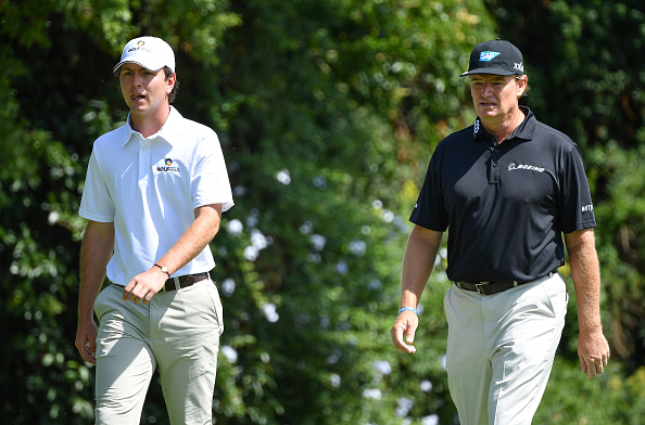 Ernie Els and Jovan Rebula