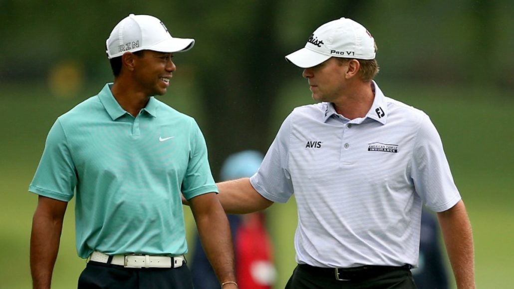 Tiger Woods and Steve Stricker