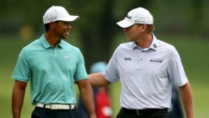 Tiger Woods and Steve Stricker