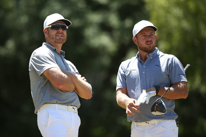 Jacques Blaauw and Merrick Bremner during day 2 of the Team Championship