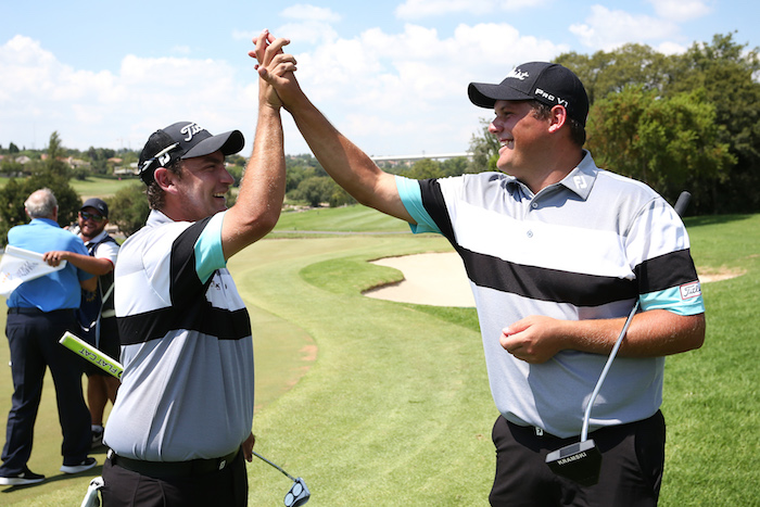 Jaco Prinsloo and JC Ritchie celebrate winning