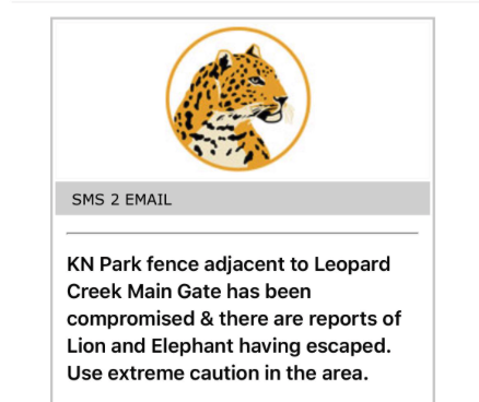 Be wary of Leopard Creek 'hazards'