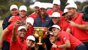 Tiger Woods and his USA team