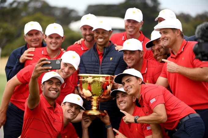 Tiger Woods and his USA team