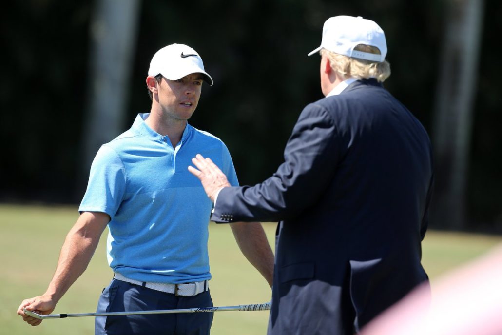 Rory McIlroy and Donald Trump