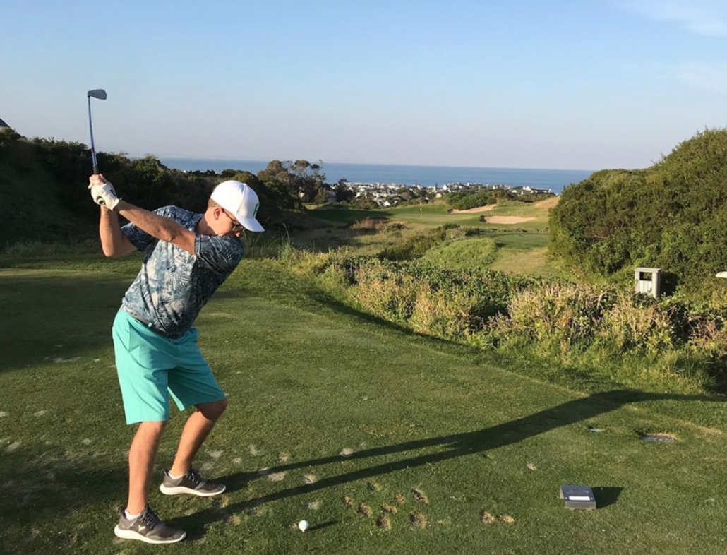 On the 17th tee at St Francis Links