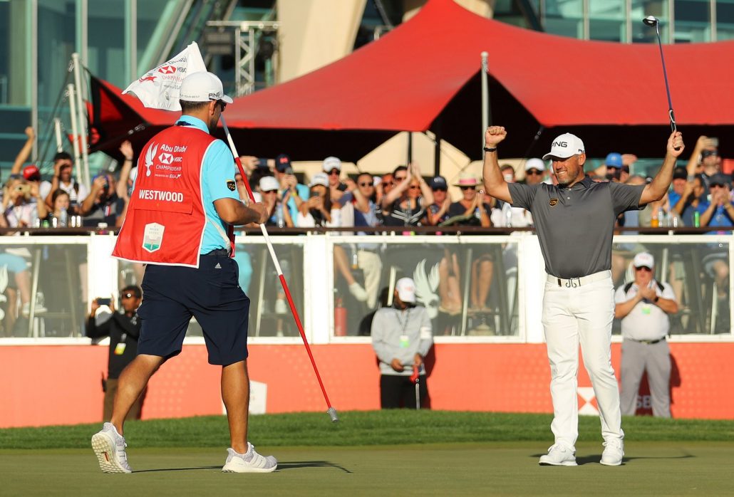 Lee Westwood wins the 2020 Abu Dhabi HSBC Championship.