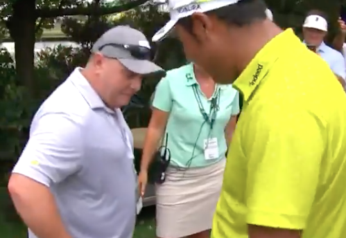 Watch: From tee shot to T-shirt - Matsuyama hits ball into fan's clothing