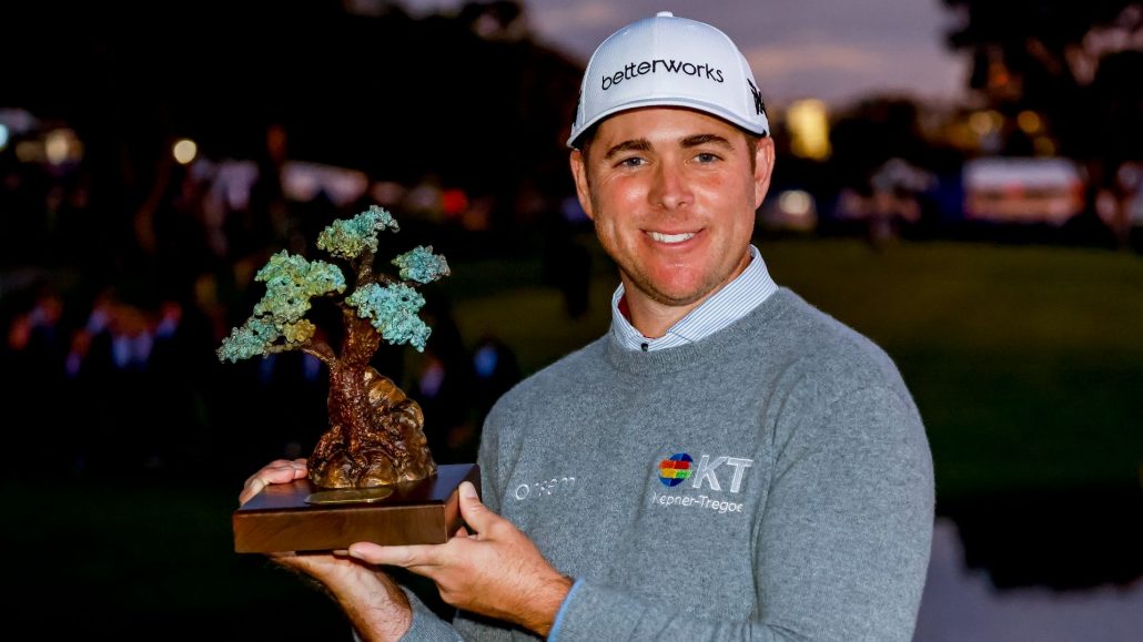 Luke List trophy Farmers Insurance Open