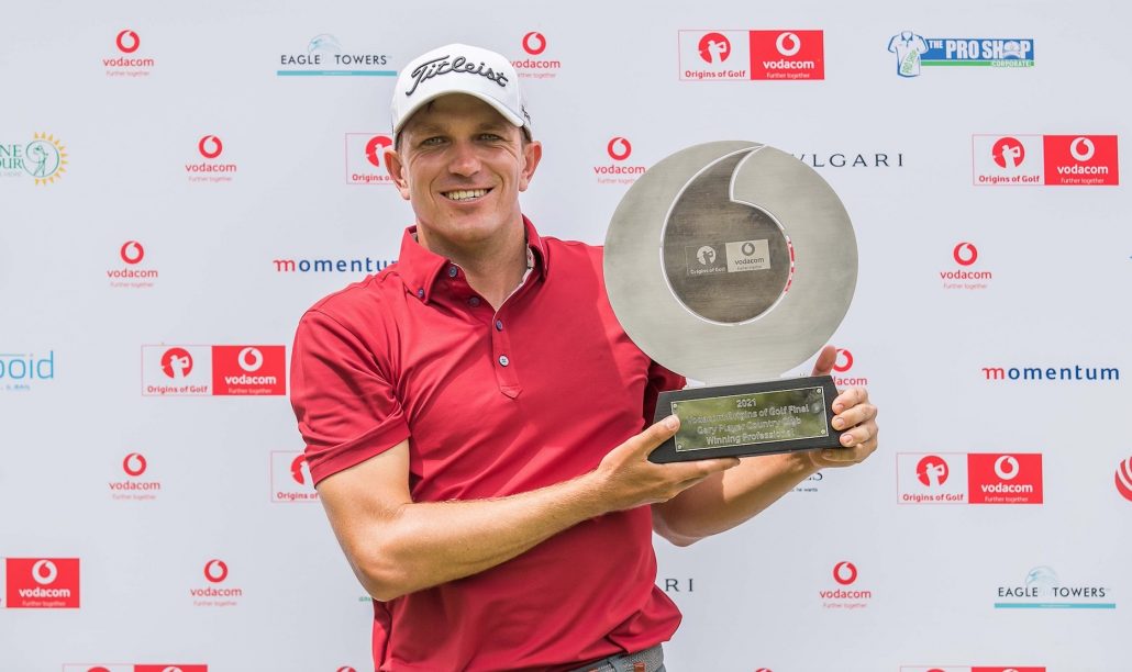 Martin Rohwer ​Vodacom Origins of Golf Final trophy