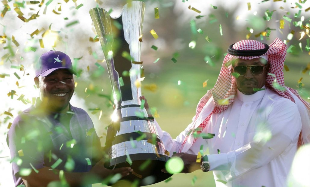 American Harold Varner III Saudi International trophy