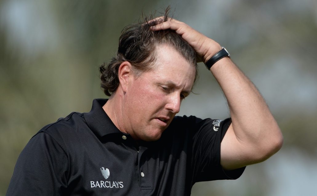 Phil Mickelson dejected