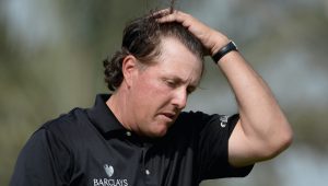 Phil Mickelson dejected
