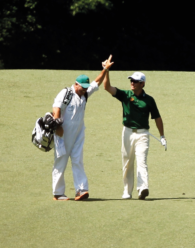 Jeff Sluman ace 4th Masters