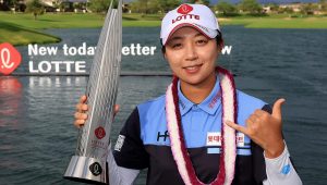 Kim Hyo-joo Lotte Championship trophy 2022