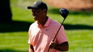 Tiger Woods Masters smiles club