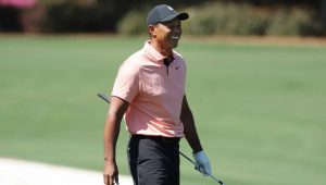 Tiger Woods practice Masters 2022