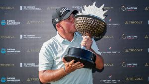 Tristen Strydom Tour Championship trophy 2022