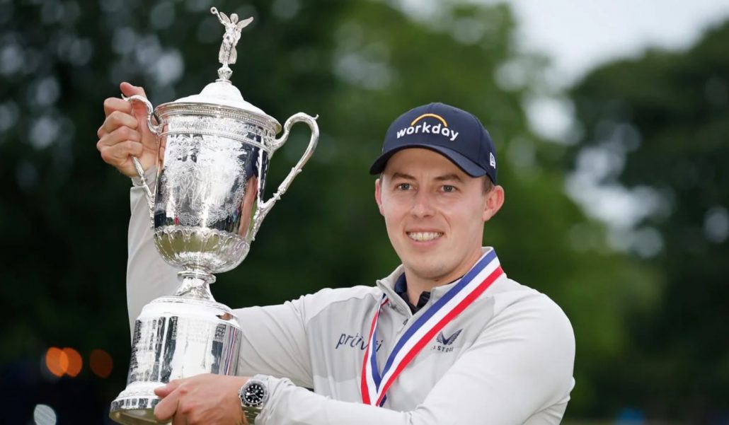 Matt Fitzpatrick US Open trophy 2022