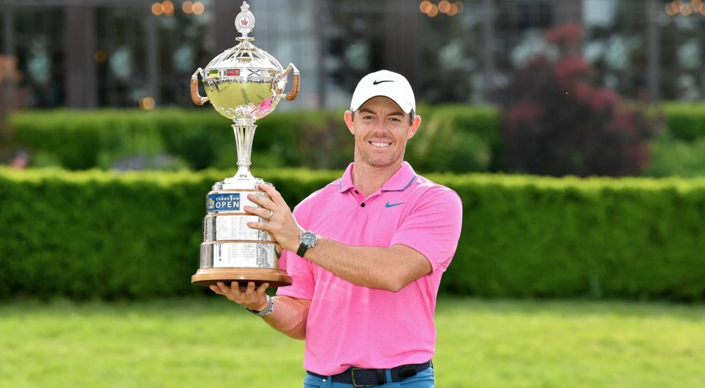 Rory McIlroy Canadian Open trophy 13 June 2022