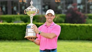 Rory McIlroy Canadian Open trophy 13 June 2022
