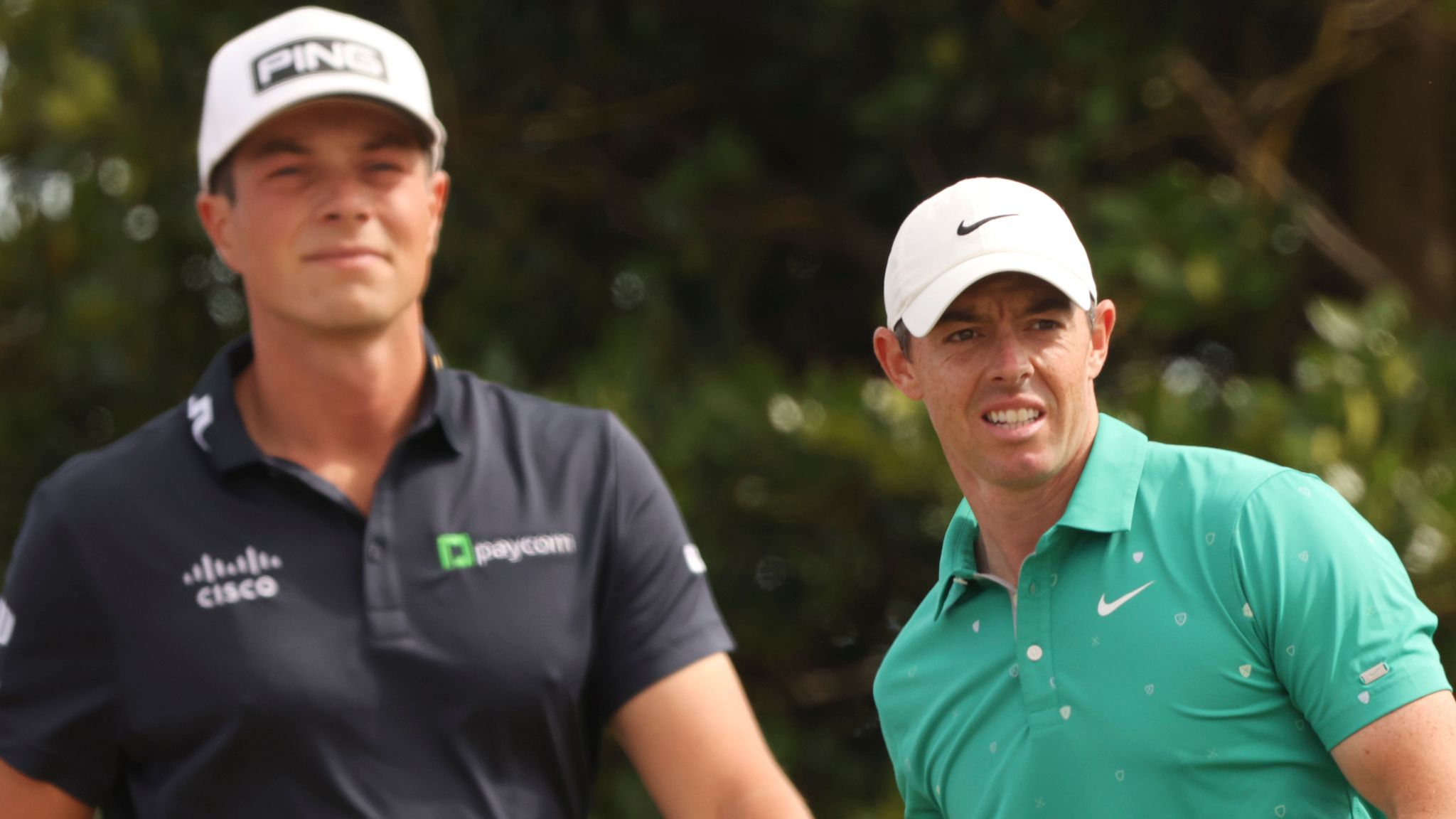 McIlroy, Hovland share Open lead