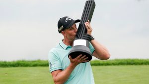 Henrik Stenson LIV Golf trophy Bedminster