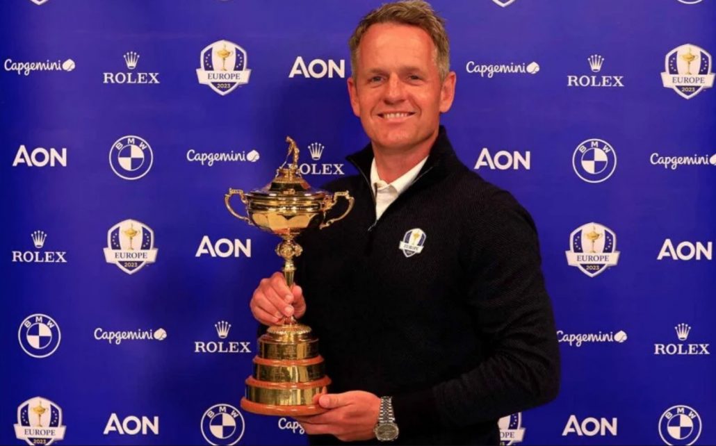 Luke Donald Ryder Cup trophy