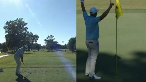 MJ Daffue hits hole-in-one