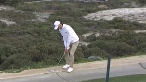 Gareth Bale amazing shot Pebble Beach