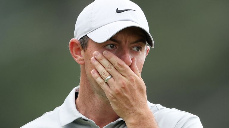 Rory McIlroy 2023 masters dejected