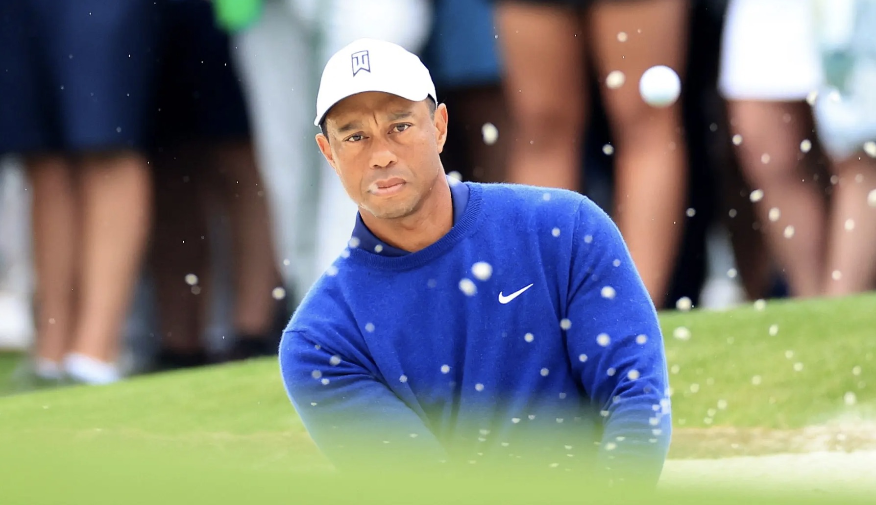 Tiger Woods Masters bunker 2023