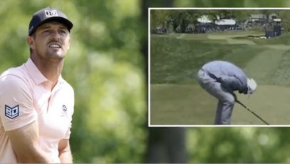 Bryson DeChambeau Kenny Pigman tee shot hits