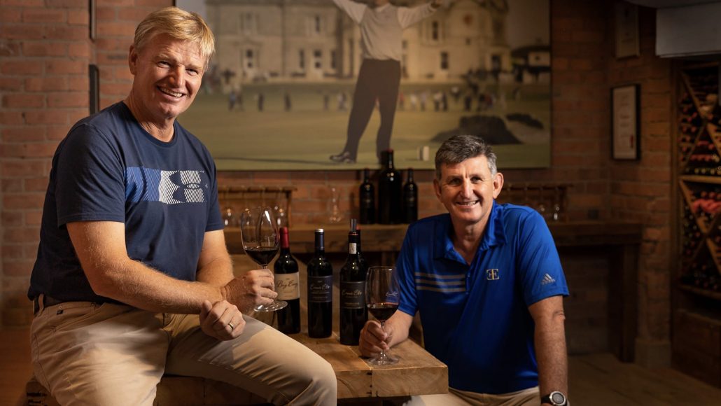 Ernie Els and winemaker Louis Strydom