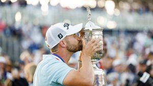 Wyndham Clark US Open 2023 trophy