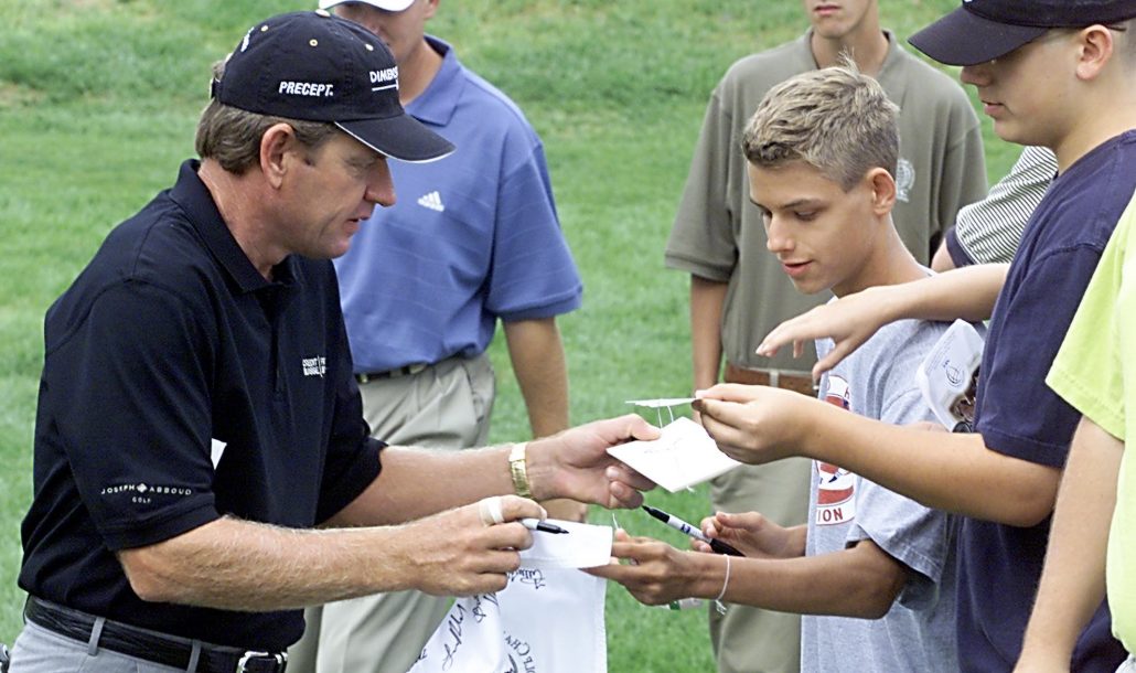 Nick Faldo autographs