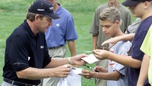 Nick Faldo autographs