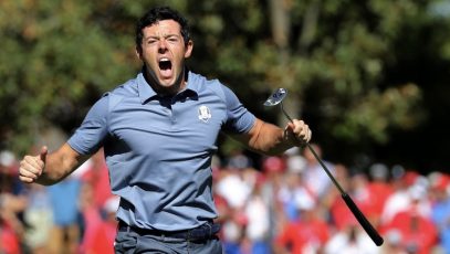 Rory McIlroy Ryder Cup celebrates