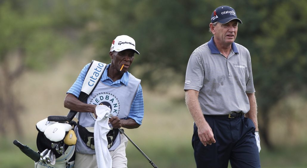 Tiger Lekhulene and Nick Price