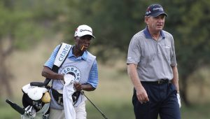 Tiger Lekhulene and Nick Price