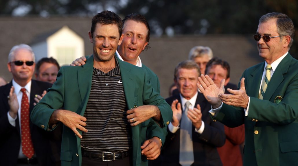 Charl Schwartzel green jacket Ross Kinnaird Getty Images