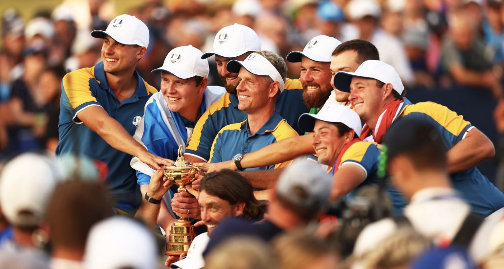 Europe Ryder Cup celebrate 2 Oct 2023 Naomi Baker Getty Images