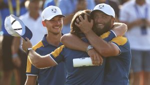 Jon Rahm Tommy Fleetwood Patrick Smith Getty Images