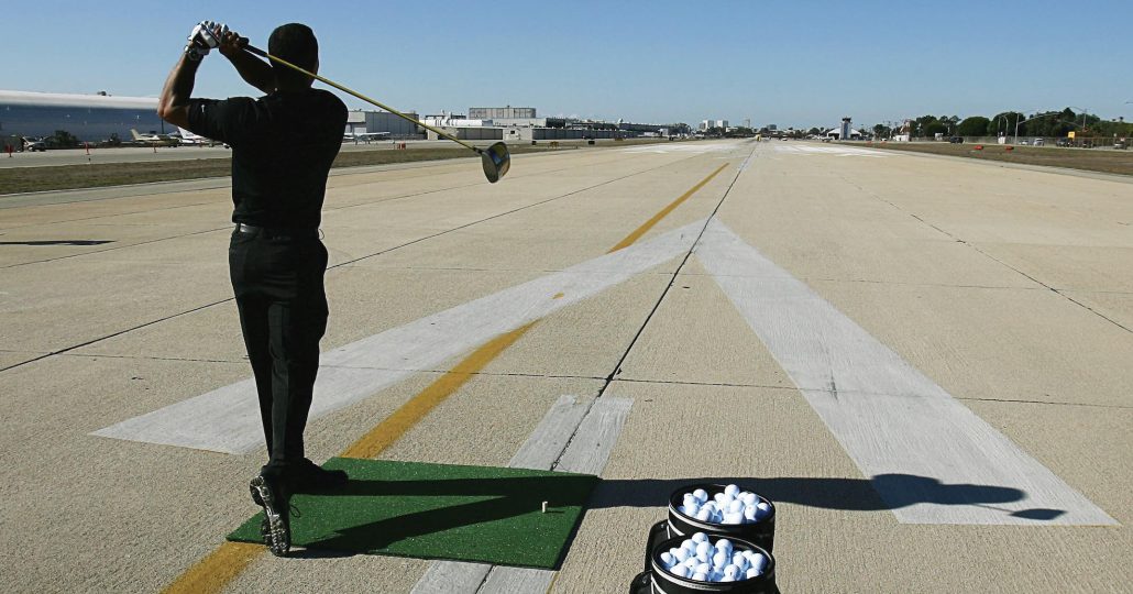 Tiger Woods airport Getty Images