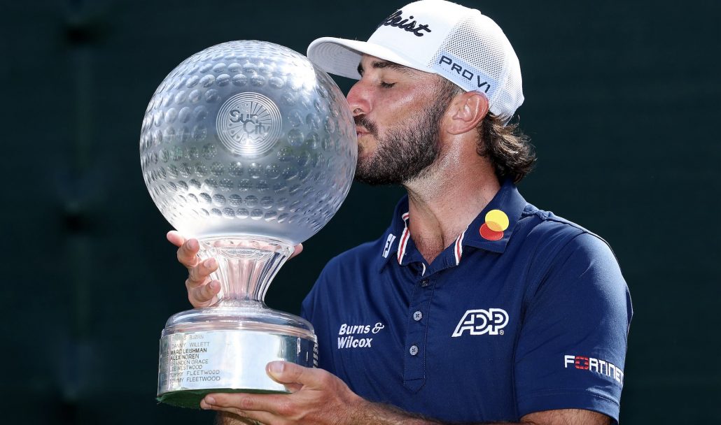 Max Homa NGC trophy 12 Nov 2023 Warren Little Getty Images