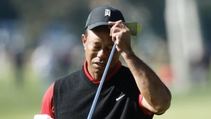 Tiger Woods dejected Feb 2024 Cliff Hawkins Getty Images